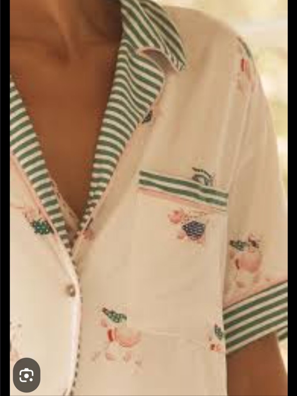 AnthropologieThe LyreBird ModaLuxe Short Sleeve Pajama Shirt